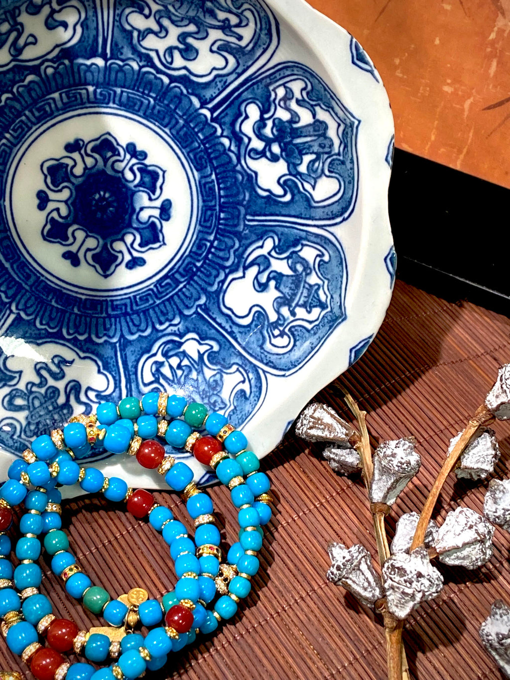 High-Grade Turquoise & Carnelian Bracelet |