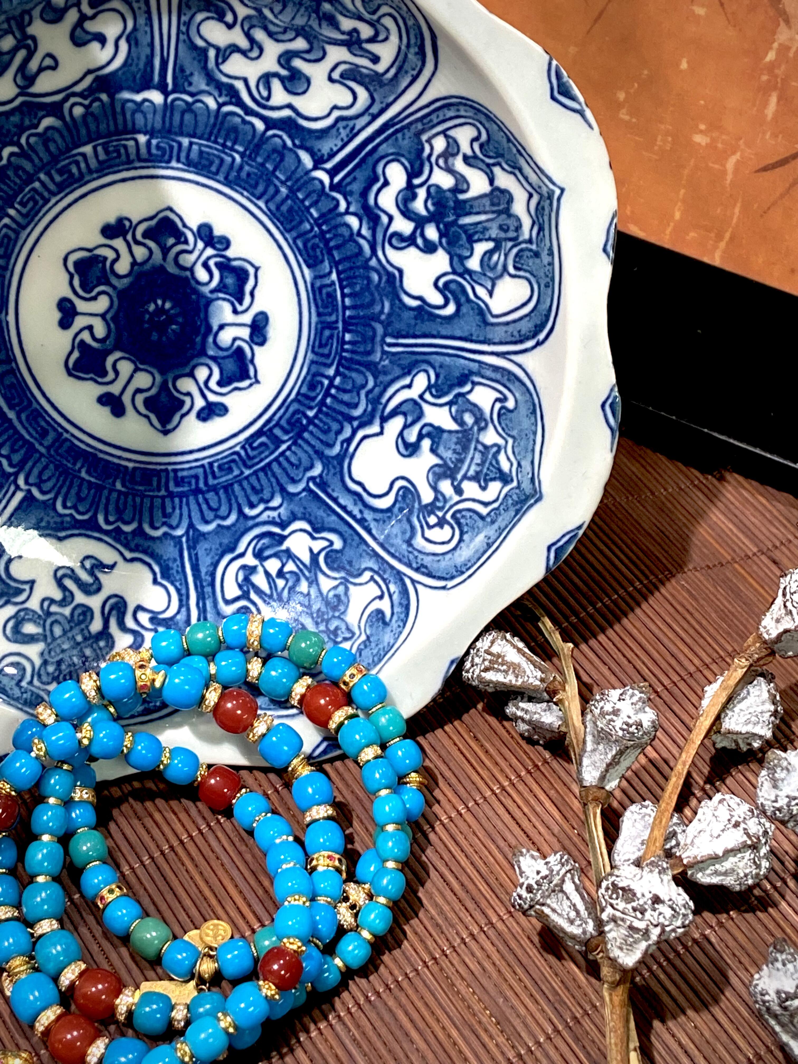 High-Grade Turquoise & Carnelian Bracelet |