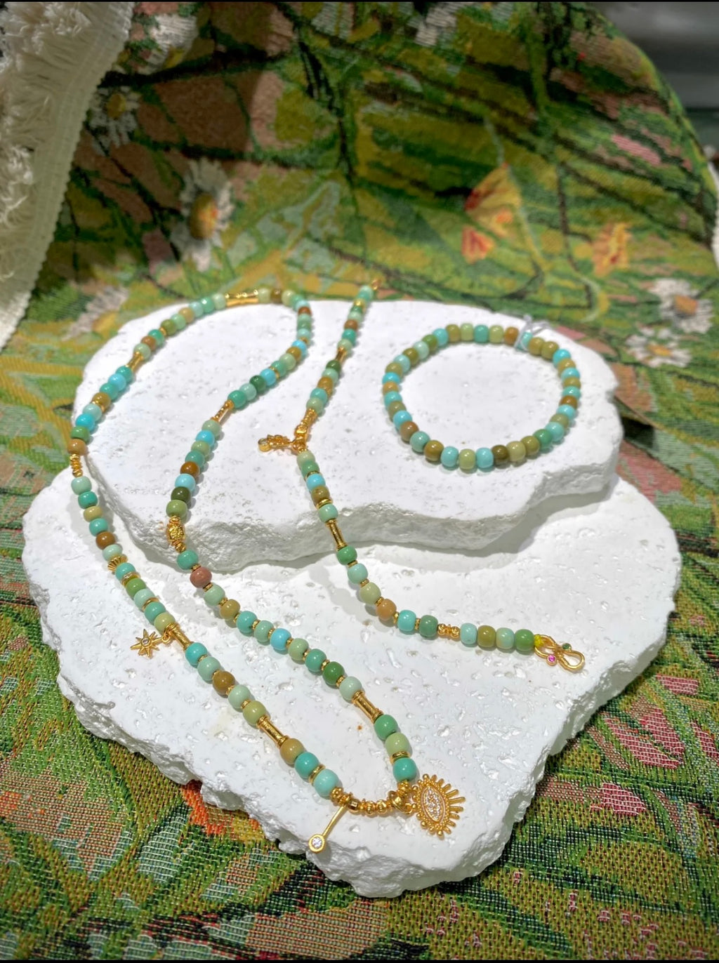 Oil Painting Collection · Turquoise Art Jewelry Set