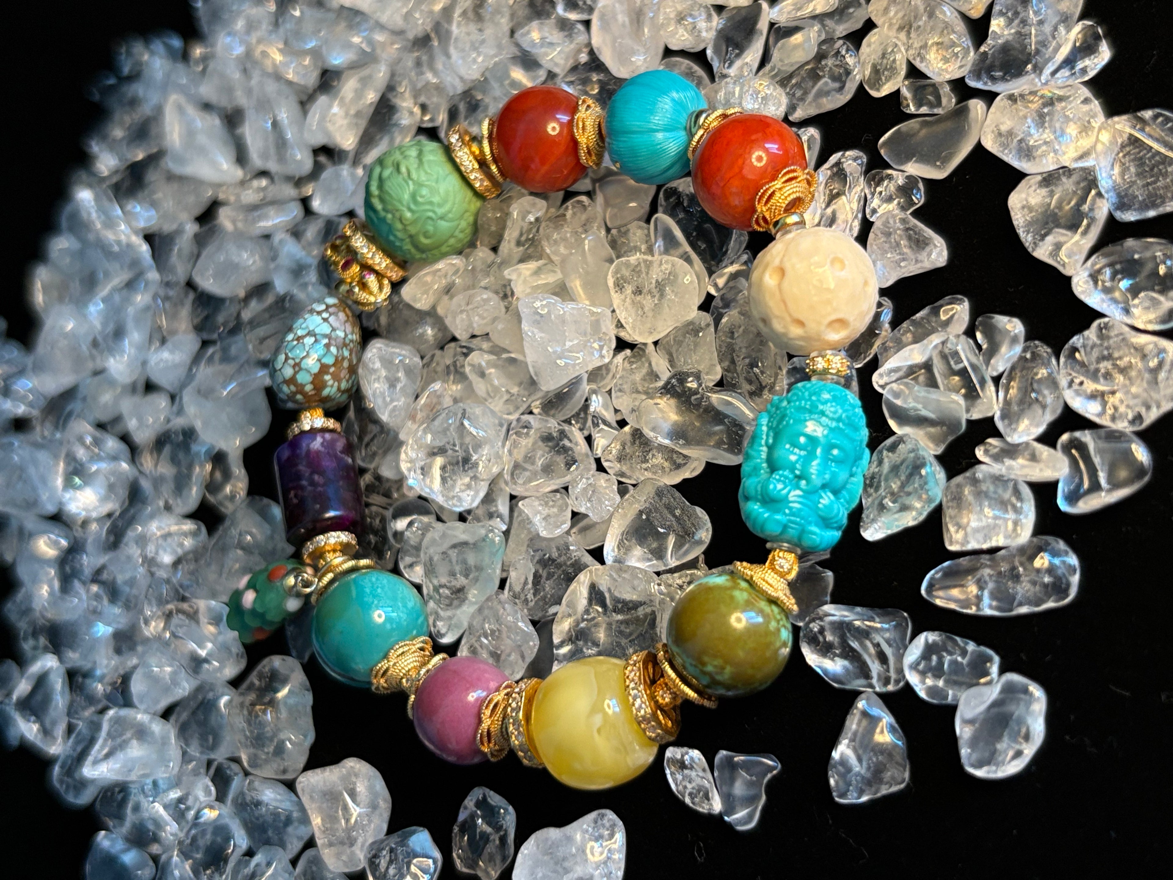 Handmade turquoise gemstone bracelet Christmas gift