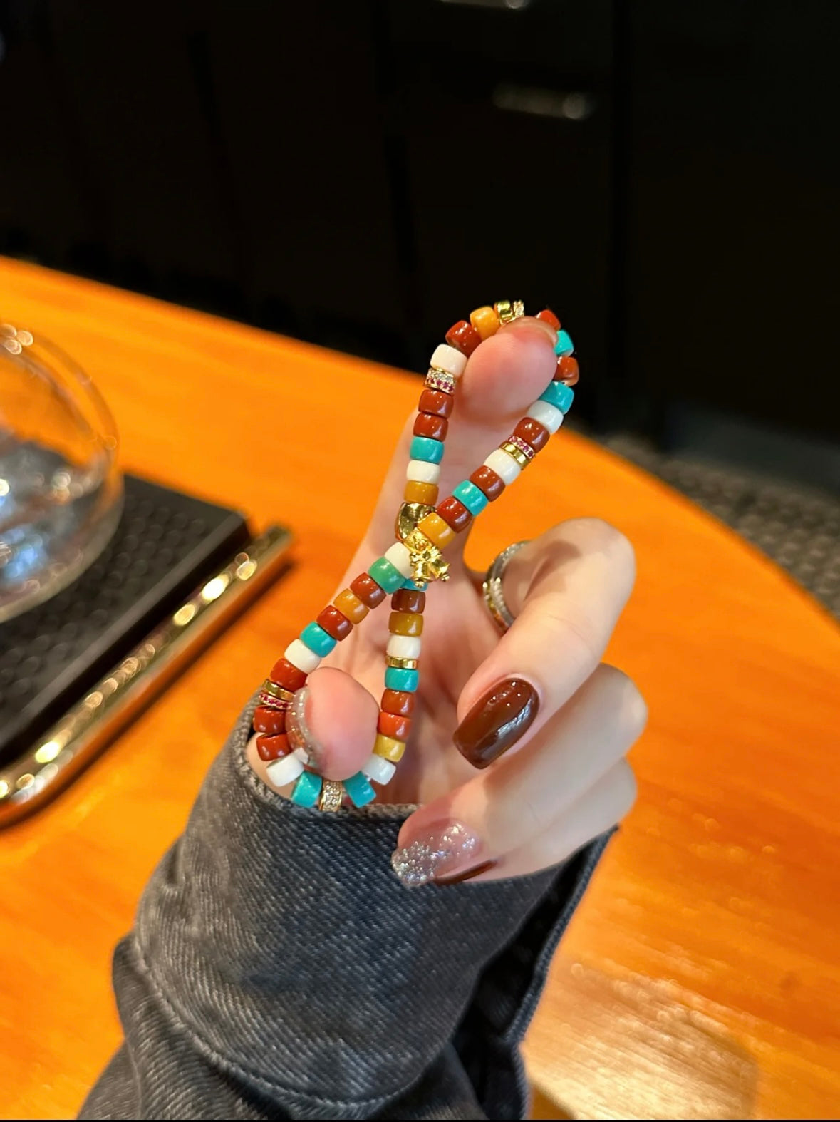 Handmade turquoise gemstone bracelet Christmas gift