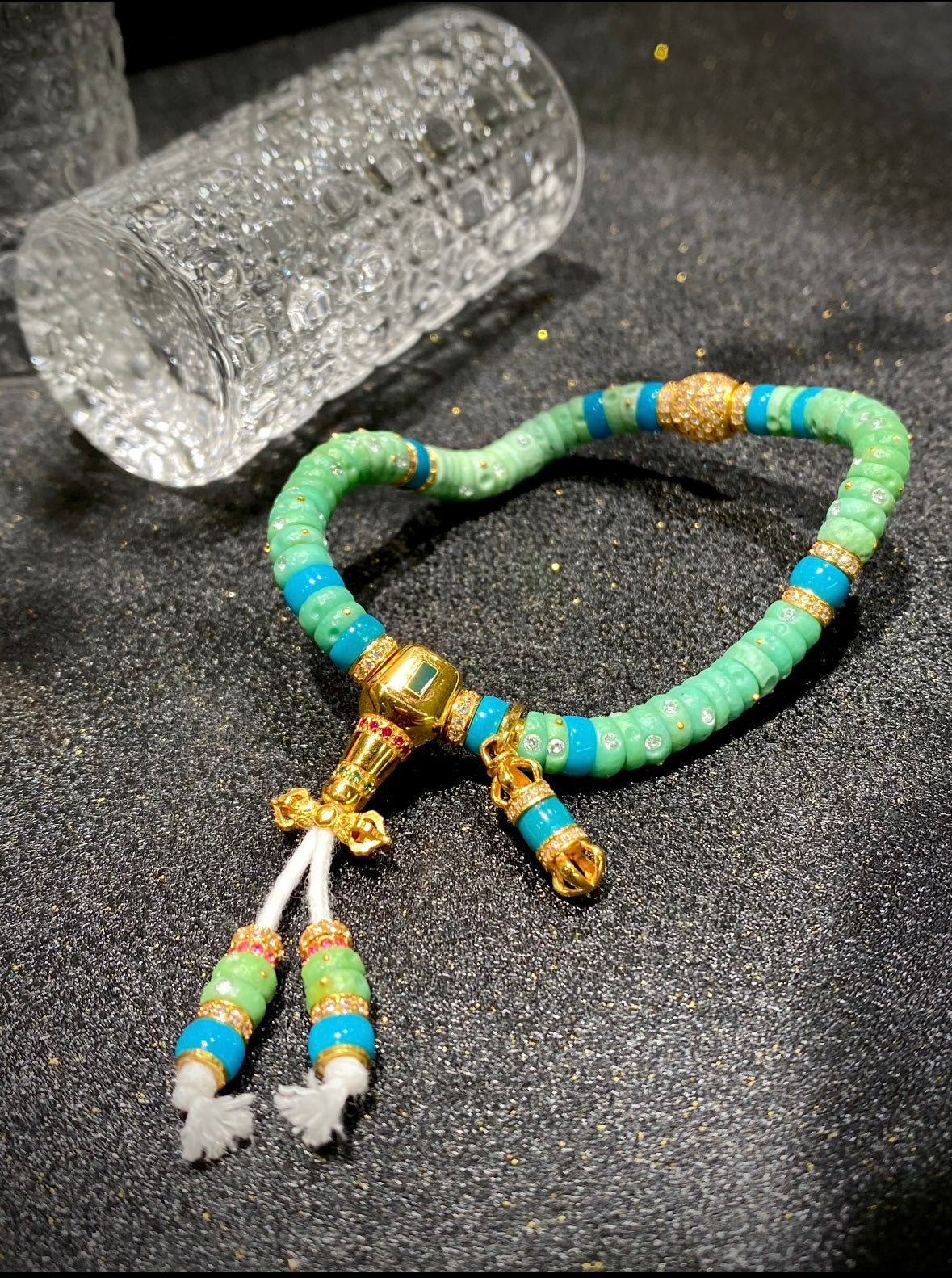 Natural Turquoise Playable Bead Bracelet · High-Density Turquoise Jewelry