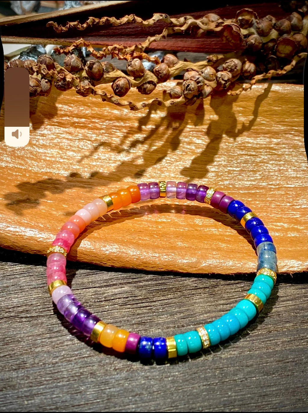 Rainbow Heishi Bead Bracelet