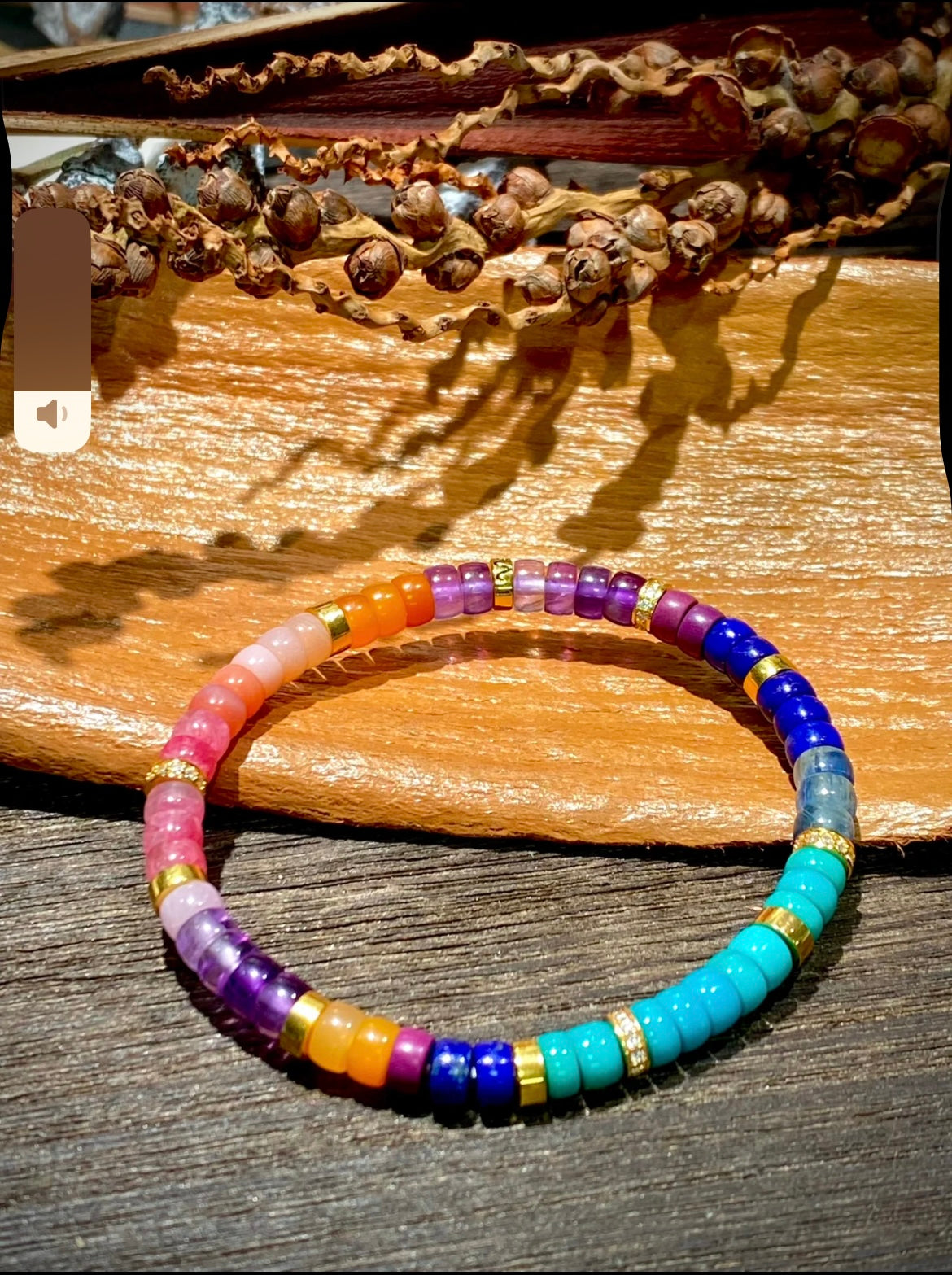Rainbow Heishi Bead Bracelet