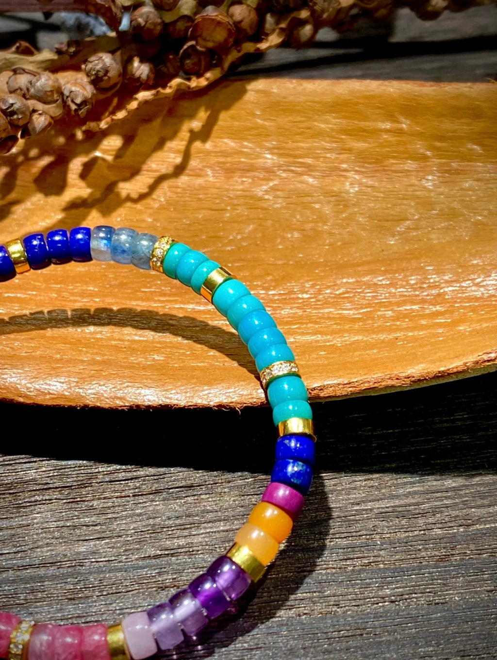 Rainbow Heishi Bead Bracelet